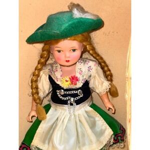 Vintage Gura Tegernsee Bavaria Doll Made in Western Germany Traditional Dress 9"